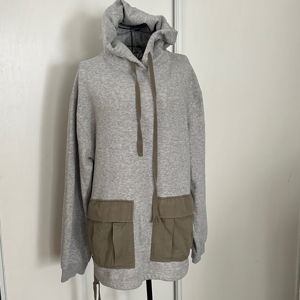 Urban Outfitters Mens Relaxed Fit Surplus Cargo Hoodie Sweatshirt Size S
